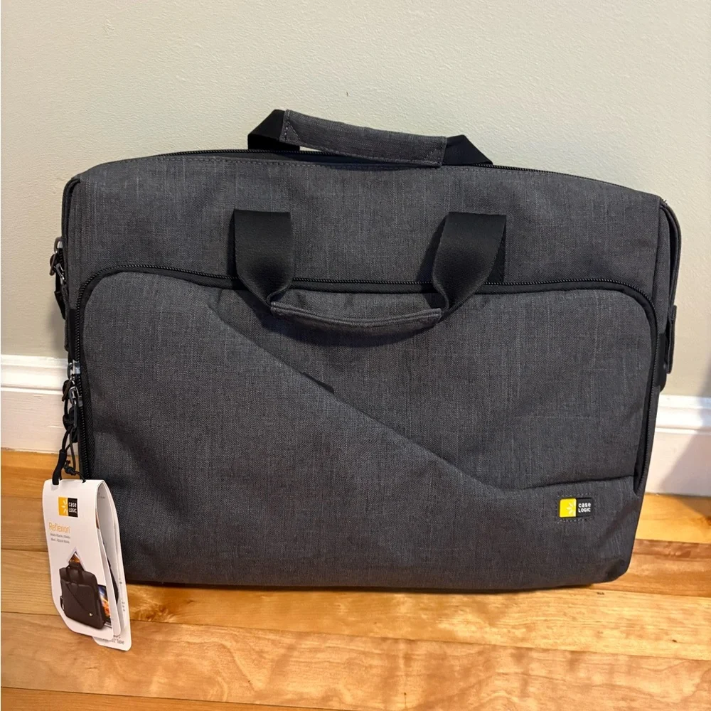 Case Logic Gray Laptop Briefcase Bag